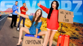 Varadas Y Asustadas: Intercambiando A Nuestras Hijastras Viajeras – (Stranded And Afraid: Trading Our Hitchhiker Stepdaughters) – DaughterSwap