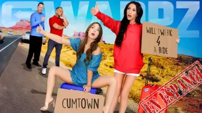 Varadas Y Asustadas: Intercambiando A Nuestras Hijastras Viajeras – (Stranded And Afraid: Trading Our Hitchhiker Stepdaughters) – DaughterSwap